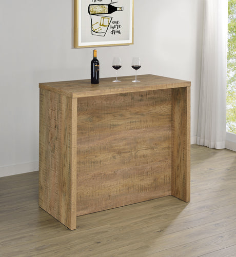 Topanga 47" Freestanding Home Bar - Mango Finish with 12-Bottle Wine Grid & Stemware Racks – view 1