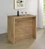 Topanga 47" Freestanding Home Bar - Mango Finish with 12-Bottle Wine Grid & Stemware Racks – view 1