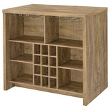 Topanga 47" Freestanding Home Bar - Mango Finish with 12-Bottle Wine Grid & Stemware Racks – view 8