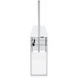 Risley Circular LED Wine Cabinet - 21-Bottle Bar with Stemware Rack in White High Gloss & Chrome – view 17