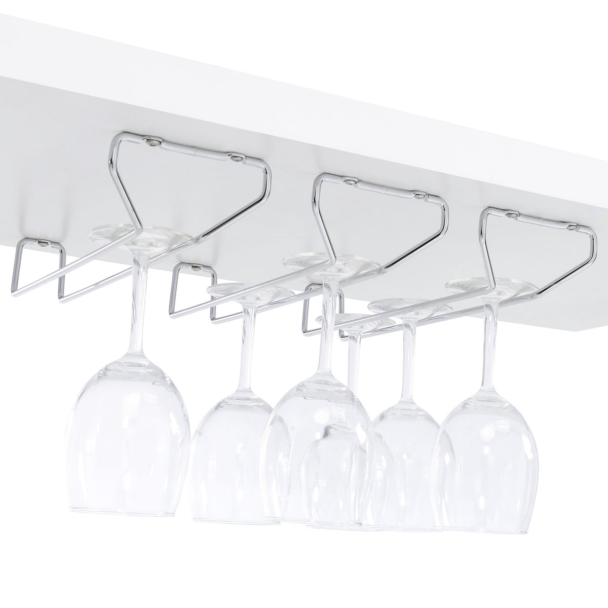 Risley Circular LED Wine Cabinet - 21-Bottle Bar with Stemware Rack in White High Gloss & Chrome – view 18