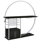 Risley Circular LED Wine Cabinet - Dark Charcoal