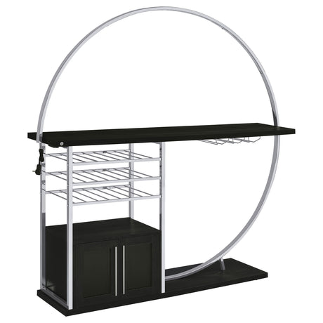 Risley Circular LED Wine Cabinet - Dark Charcoal