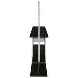 Risley Circular LED Wine Cabinet - 21-Bottle Storage & Stemware Rack in Dark Charcoal & Chrome – view 13