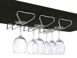 Risley Circular LED Wine Cabinet - 21-Bottle Storage & Stemware Rack in Dark Charcoal & Chrome – view 17