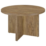 Jamestown 47" Round Dining Table - X-Cross Plank Pedestal Base in Textured Mango Finish – view 4