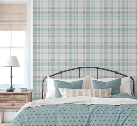 Galerie Spring Blossom Plaid Wallpaper