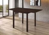 Kelso Drop-Leaf Dining Table & 3-Piece Set - Lattice-Back Chairs, Cappuccino Finish with Beige Seats – view 1