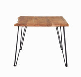 Sherman 71" Live Edge Acacia Dining Table & 60" Bench - Industrial Gunmetal Hairpin Legs – view 6