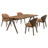Randolph 79" Rectangular Dining Table & Sets - Sheesham-Look Smart Top with Butterscotch Turtle-Back Chairs – view 16