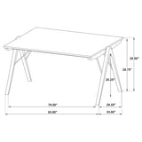 Randolph 79" Rectangular Dining Table & Sets - Sheesham-Look Smart Top with Butterscotch Turtle-Back Chairs – view 14