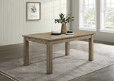 Cardova 87" Solid Wood Extension Dining Table & Sets - Rustic Vineyard Oak with Ladder-Back Chairs & Bench – view 7