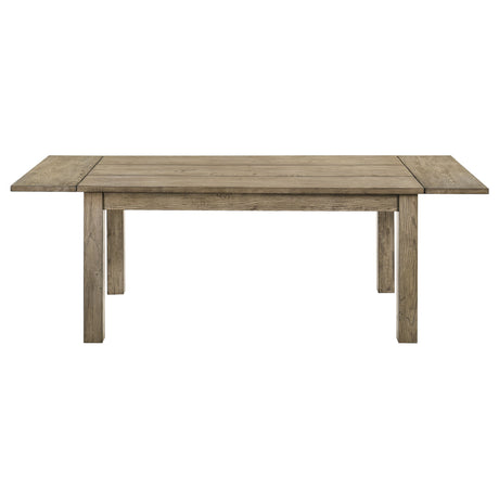 Cardova 87" Solid Wood Extension Dining Table & Sets - Rustic Vineyard Oak with Ladder-Back Chairs & Bench – view 9