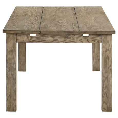 Cardova 87" Solid Wood Extension Dining Table & Sets - Rustic Vineyard Oak with Ladder-Back Chairs & Bench – view 12