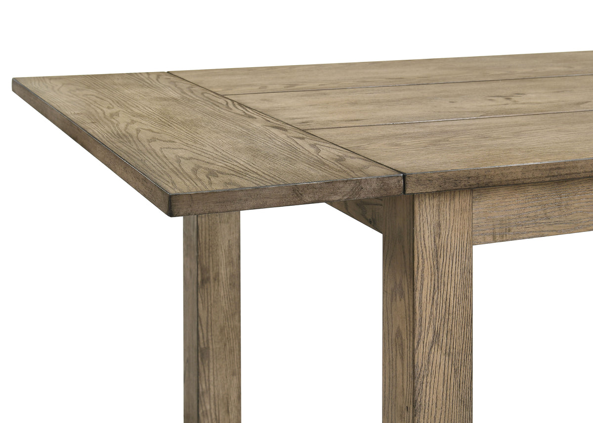 Cardova 87" Solid Wood Extension Dining Table & Sets - Rustic Vineyard Oak with Ladder-Back Chairs & Bench – view 13