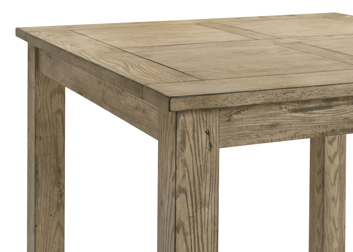 Cardova Square Counter Height Dining Table & Set - Rustic Vineyard Oak with Ladder-Back Chairs – view 18