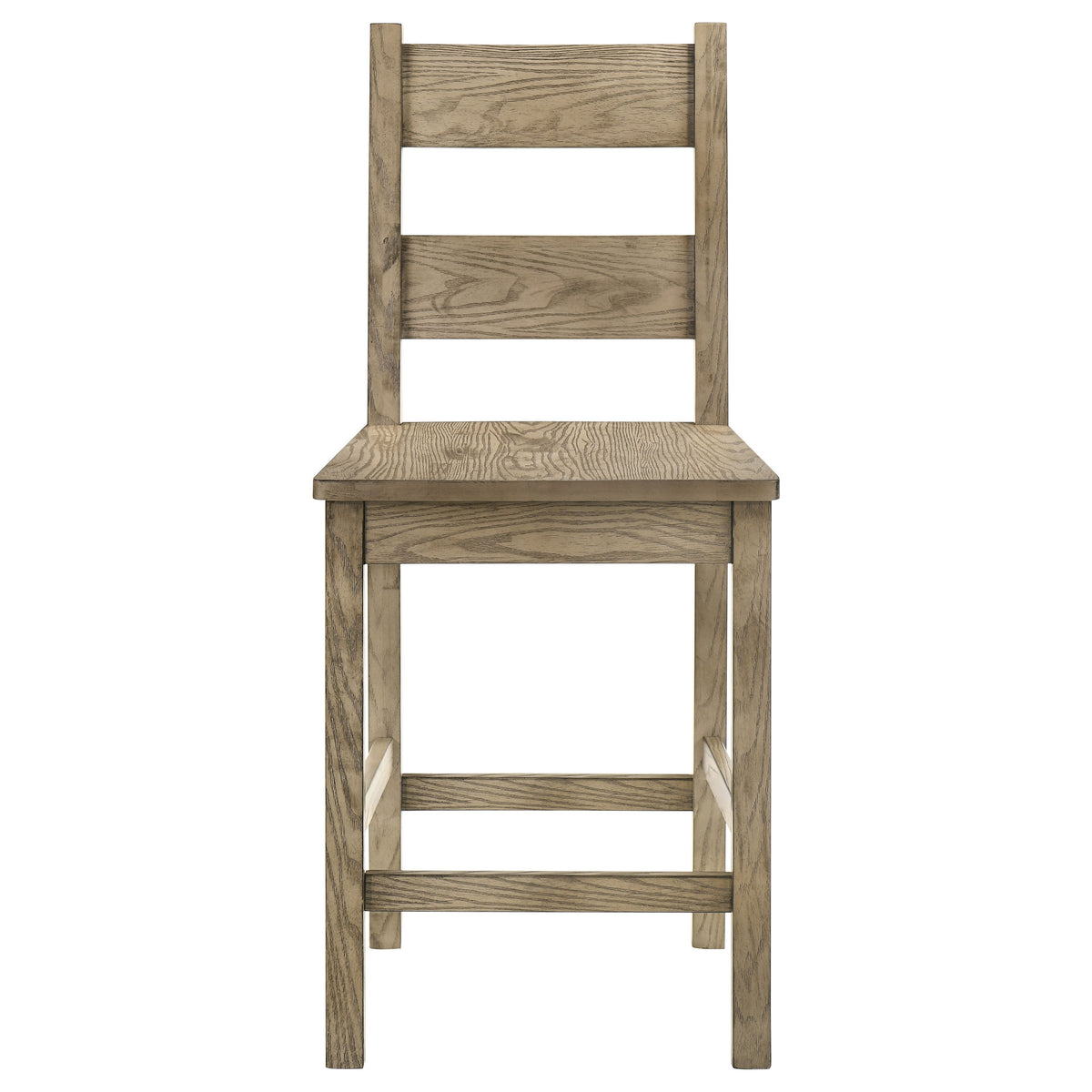Cardova Square Counter Height Dining Table & Set - Rustic Vineyard Oak with Ladder-Back Chairs – view 20