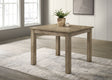 Cardova Square Counter Height Dining Table & Set - Rustic Vineyard Oak with Ladder-Back Chairs – view 1
