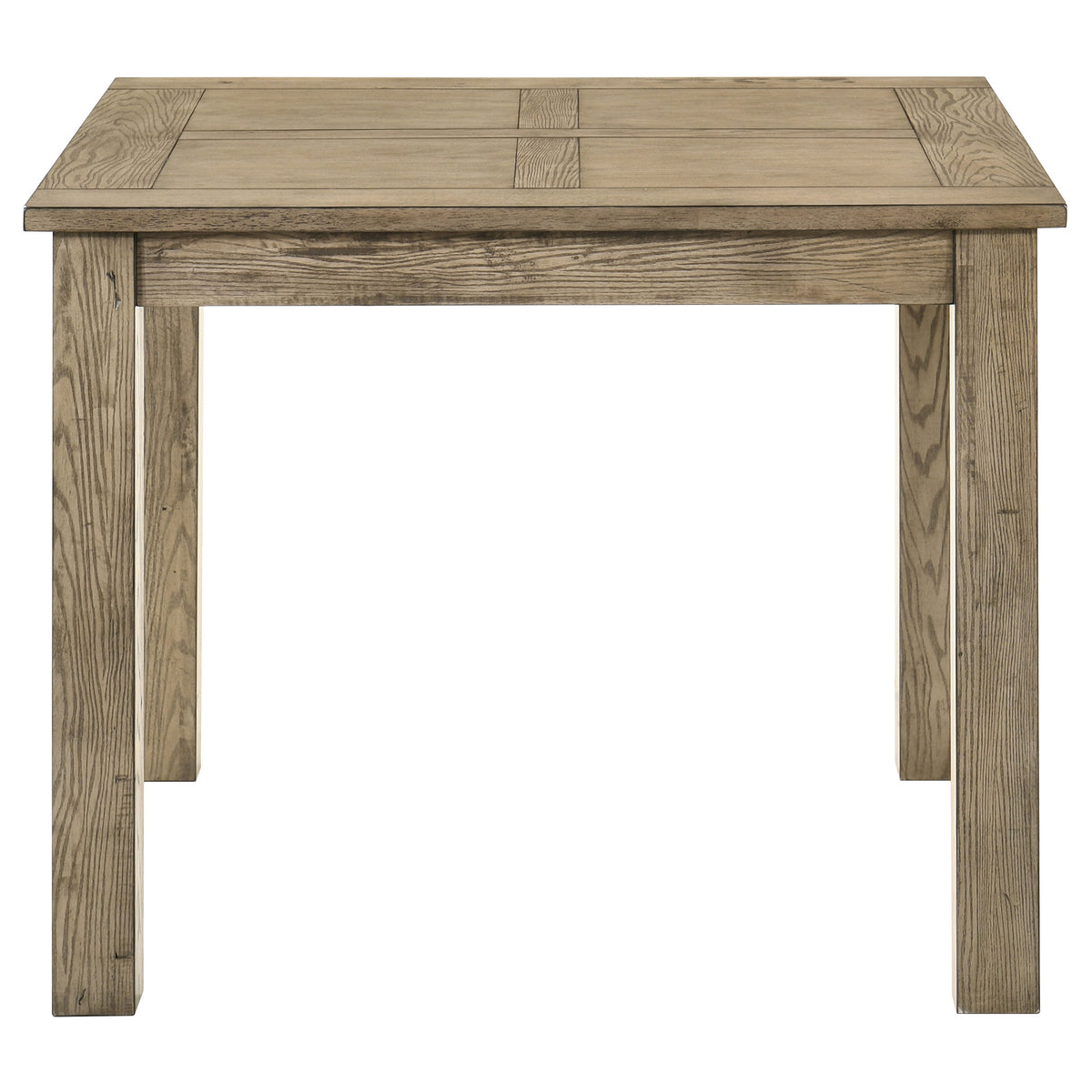 Cardova Square Counter Height Dining Table & Set - Rustic Vineyard Oak with Ladder-Back Chairs – view 6