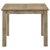 Cardova Square Counter Height Dining Table & Set - Rustic Vineyard Oak with Ladder-Back Chairs – view 6