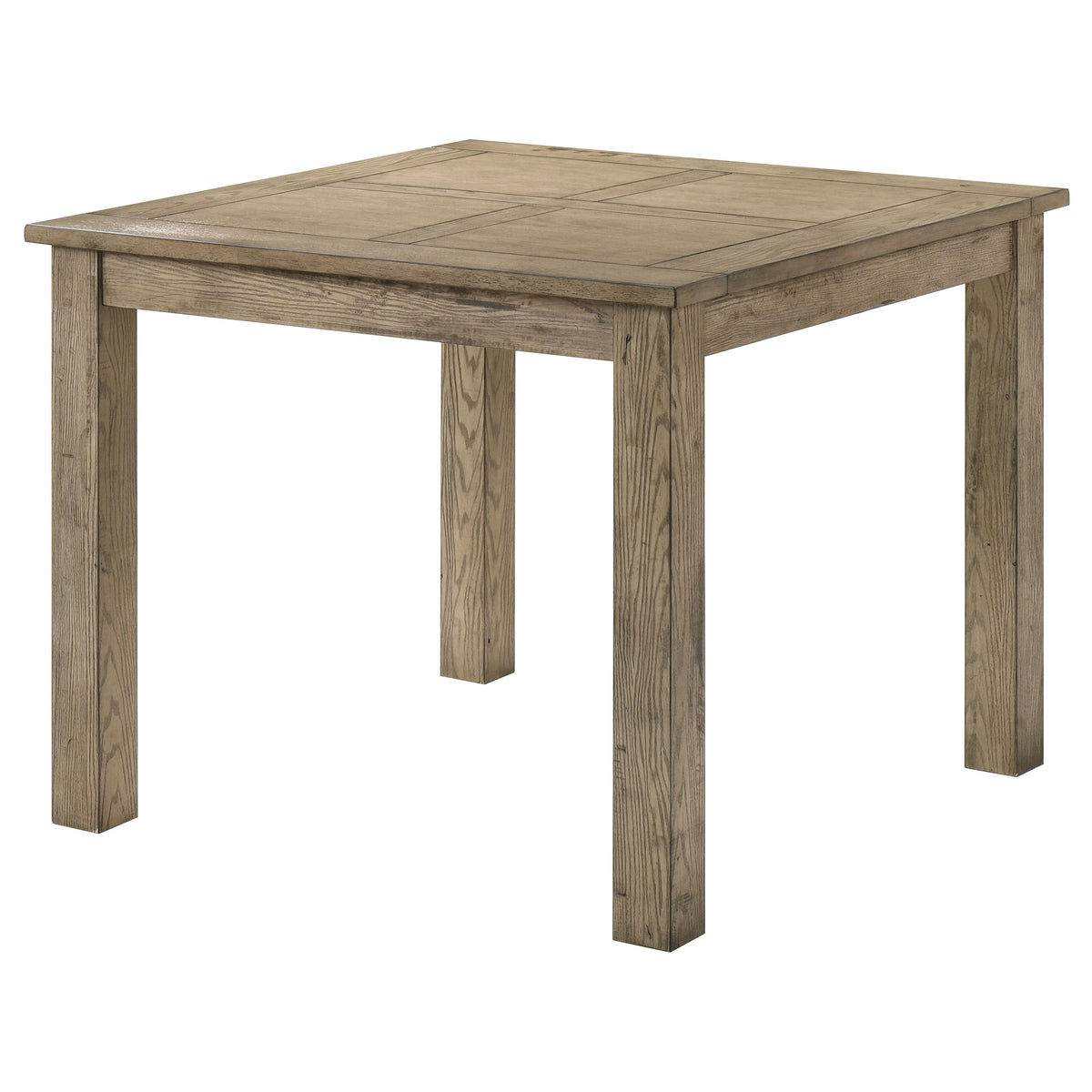 Cardova Square Counter Height Dining Table & Set - Rustic Vineyard Oak with Ladder-Back Chairs – view 7