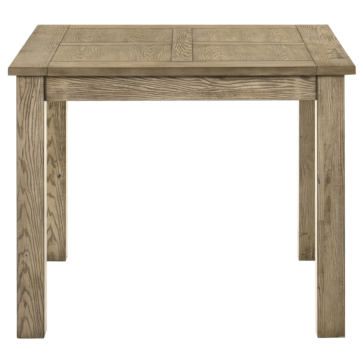 Cardova Square Counter Height Dining Table & Set - Rustic Vineyard Oak with Ladder-Back Chairs – view 8