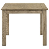 Cardova Square Counter Height Dining Table & Set - Rustic Vineyard Oak with Ladder-Back Chairs – view 8