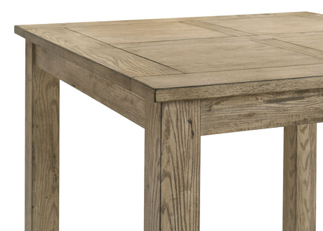 Cardova Square Counter Height Dining Table & Set - Rustic Vineyard Oak with Ladder-Back Chairs – view 10