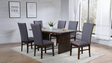 Sherwood 72" Reeded Dining Table & Sets - 7pcs- Table + 6 Side Chairs