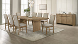 Adina Round Pedestal or Extension Dining Table & Sets - 10pcs- Extension Table + 8 Side Chairs + Sideboard