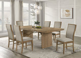 Adina Round Pedestal or Extension Dining Table & Sets - 7pcs- Extension Table + 6 Side Chairs