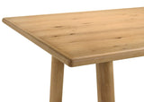 Duncan 71" Trestle Dining Table & 7-Piece Set - Washed Oak with Oatmeal Boucle Ladder-Back Chairs – view 19