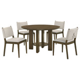 Ottowa Dining Collection - 47" Round Table with Shelf or 71" Rectangular Table & Upholstered Chairs in Brown – view 13