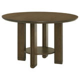 Ottowa Dining Collection - 47" Round Table with Shelf or 71" Rectangular Table & Upholstered Chairs in Brown – view 14