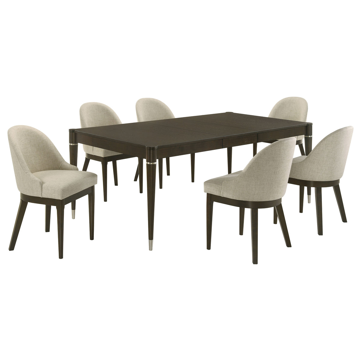 Reseda Extension Dining Table & Sets - Ash Brown with Beige Upholstered Chairs & 4-Door Sideboard – view 19