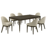 Reseda Extension Dining Table & Sets - Ash Brown with Beige Upholstered Chairs & 4-Door Sideboard – view 19