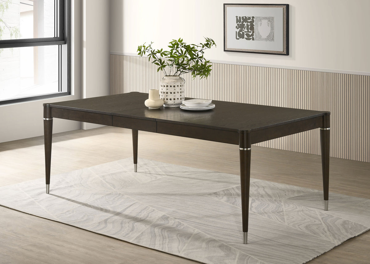 Reseda Extension Dining Table & Sets - Ash Brown with Beige Upholstered Chairs & 4-Door Sideboard – view 1