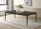 Reseda Extension Dining Table & Sets - Ash Brown with Beige Upholstered Chairs & 4-Door Sideboard – view 1