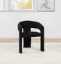 Carlow Sculptural Upholstered Dining Arm Chairs - Wraparound Back in Black or White, Set of 2 – view 1