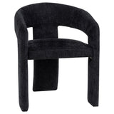 Carlow Sculptural Upholstered Dining Arm Chairs - Wraparound Back in Black or White, Set of 2 – view 5
