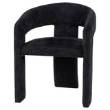 Carlow Sculptural Upholstered Dining Arm Chairs - Wraparound Back in Black or White, Set of 2 – view 7
