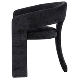 Carlow Sculptural Upholstered Dining Arm Chairs - Wraparound Back in Black or White, Set of 2 – view 8