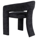 Carlow Sculptural Upholstered Dining Arm Chairs - Wraparound Back in Black or White, Set of 2 – view 9