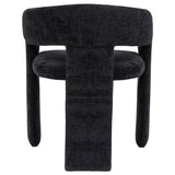 Carlow Sculptural Upholstered Dining Arm Chairs - Wraparound Back in Black or White, Set of 2 – view 10