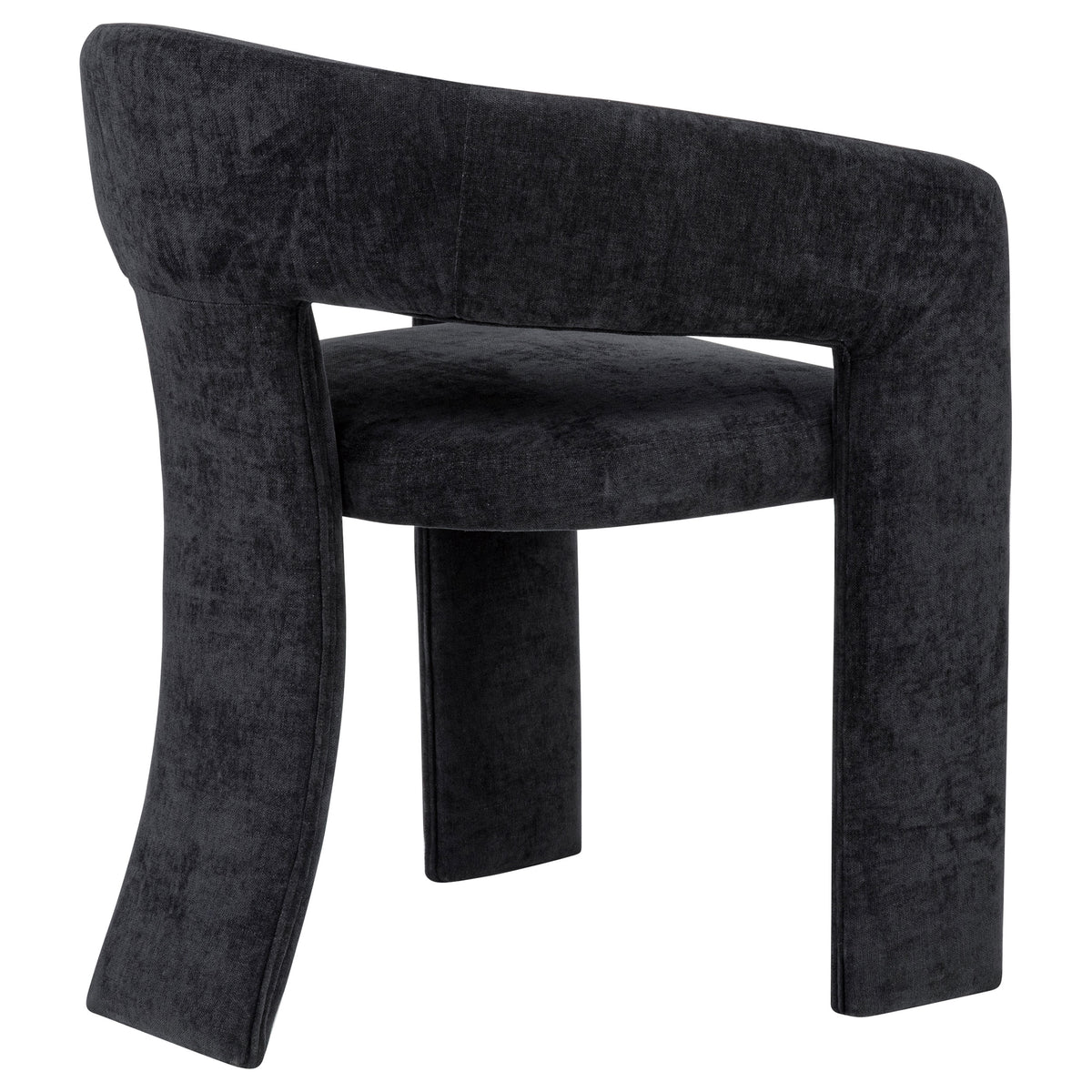 Carlow Sculptural Upholstered Dining Arm Chairs - Wraparound Back in Black or White, Set of 2 – view 11