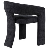 Carlow Sculptural Upholstered Dining Arm Chairs - Wraparound Back in Black or White, Set of 2 – view 11