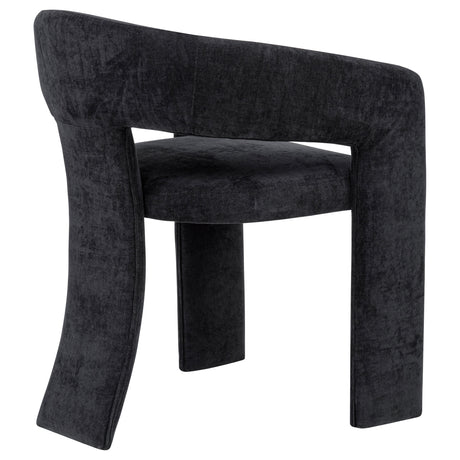 Carlow Sculptural Upholstered Dining Arm Chairs - Wraparound Back in Black or White, Set of 2 – view 11