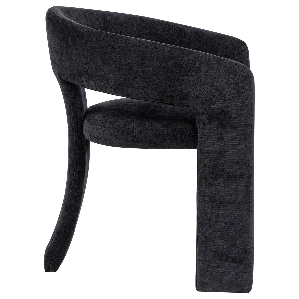 Carlow Sculptural Upholstered Dining Arm Chairs - Wraparound Back in Black or White, Set of 2 – view 12