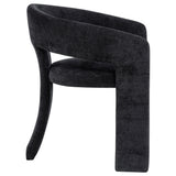 Carlow Sculptural Upholstered Dining Arm Chairs - Wraparound Back in Black or White, Set of 2 – view 12