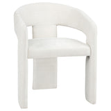 Carlow Sculptural Upholstered Dining Arm Chairs - Wraparound Back in Black or White, Set of 2 – view 14